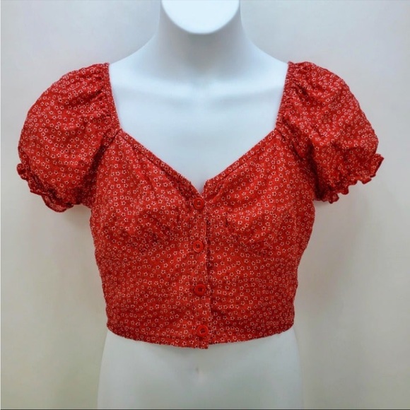 Princess polly Laura red crop top - Picture 3 of 6